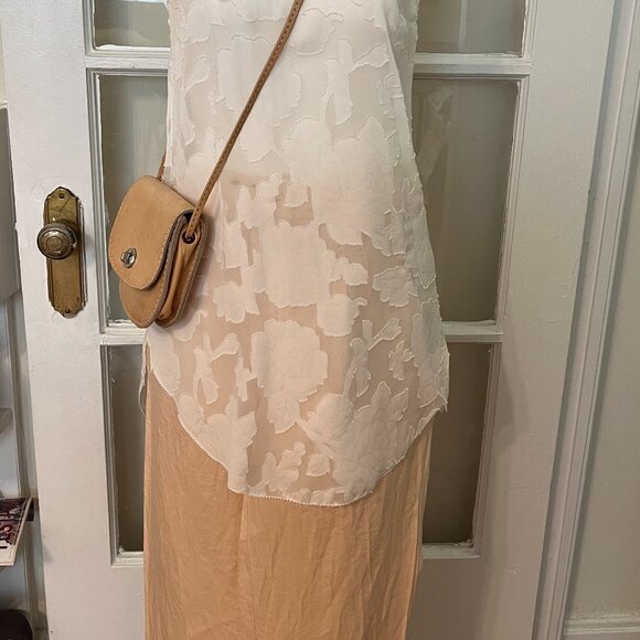 NWOT Massimo Dutti 100% Linen Peach Ankle Pants - Picture 6 of 10